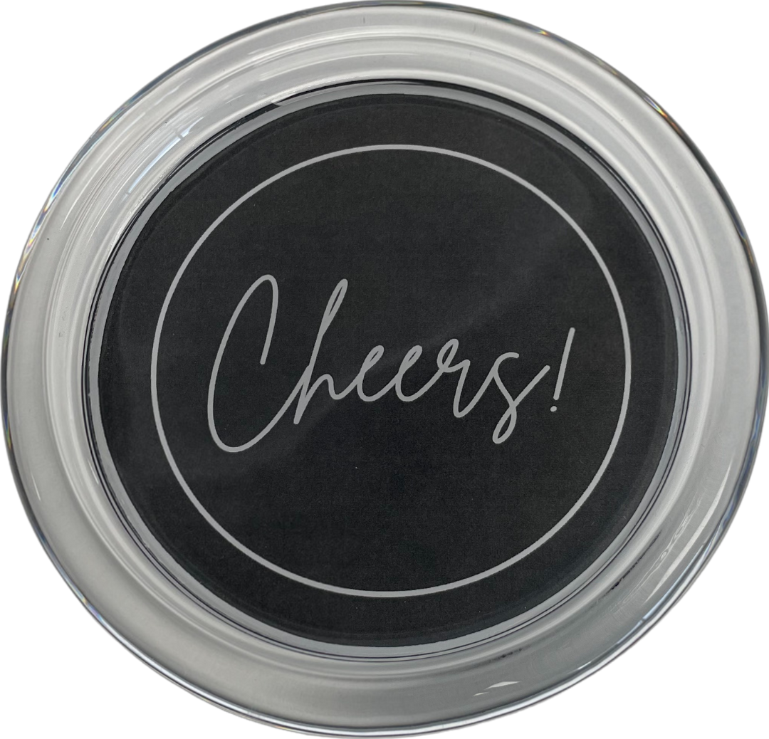 Customizable Glass Wine Coaster