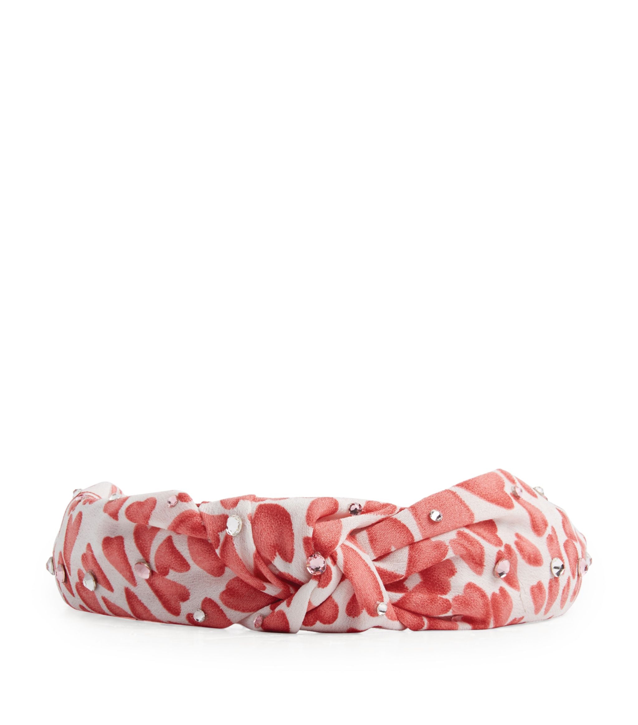 Knot Headband with Small Hearts