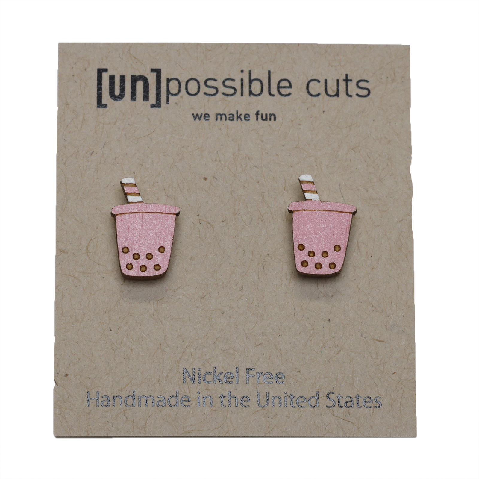 Wood Stud Earrings