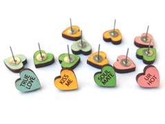 Wood Stud Earrings