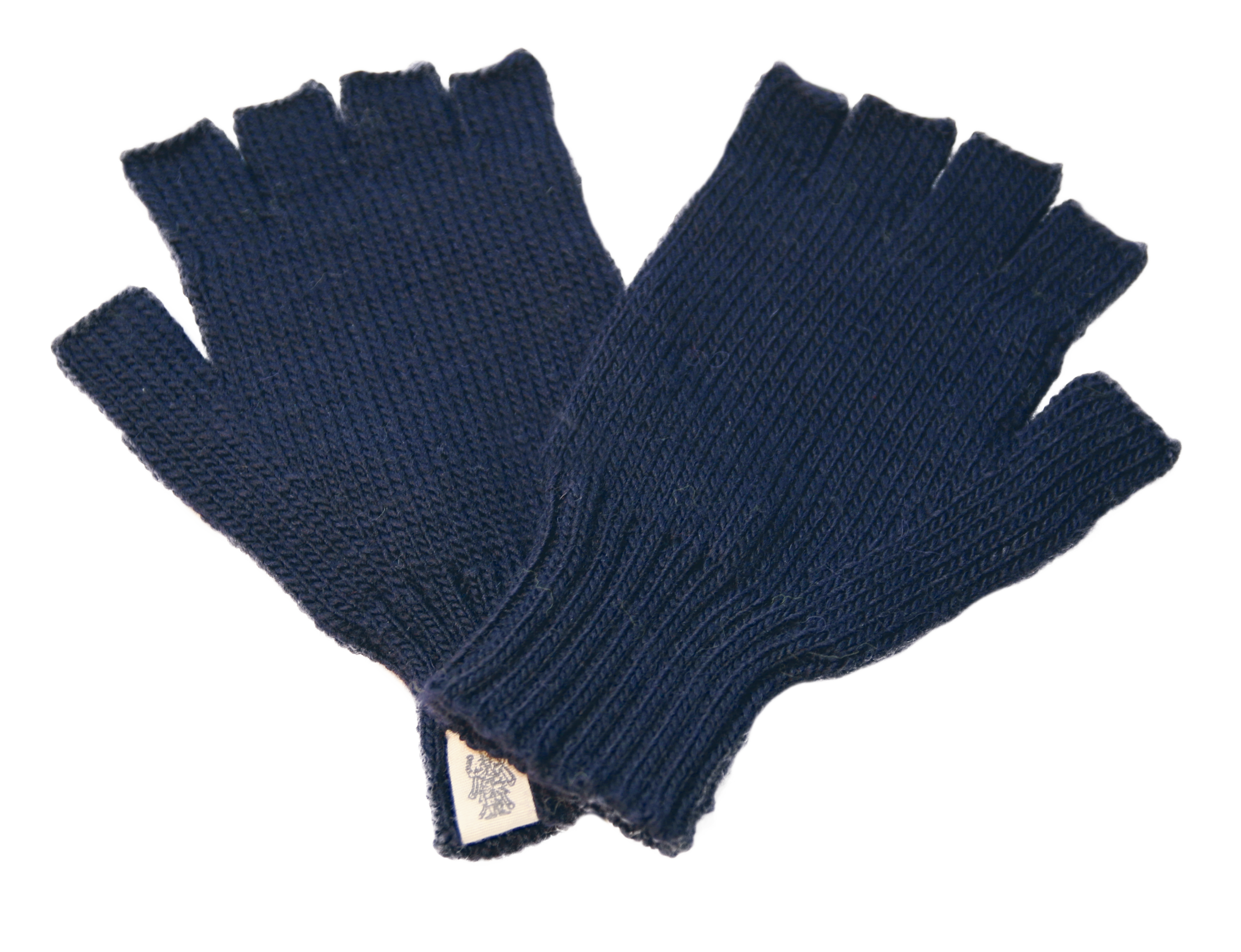 Striped and Solid Fingerless Gloves