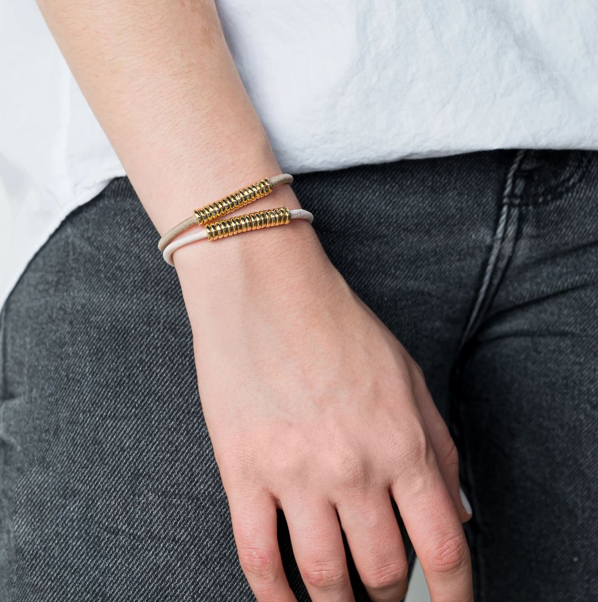 Gold Disc Elastic Hair Band