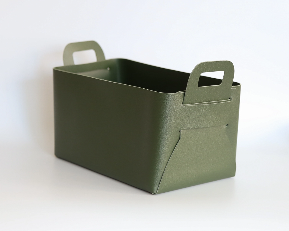 Vegan Leather Storage Basket
