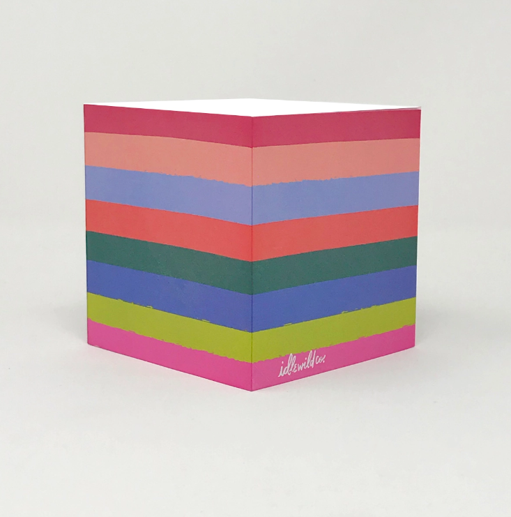 Rainbow Sticky Note Cube