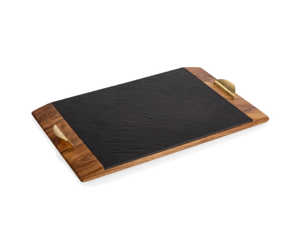 Covina- Acacia & Slate Serving Tray