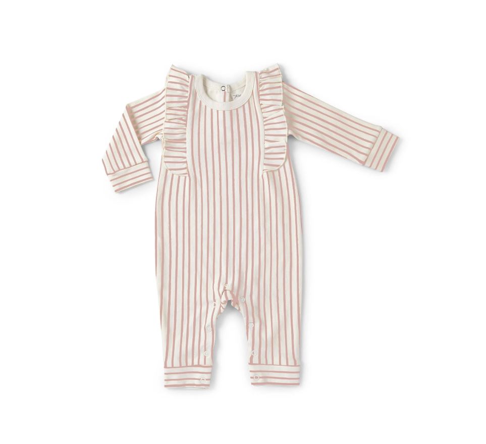 Stripes Away Ruffle Romper