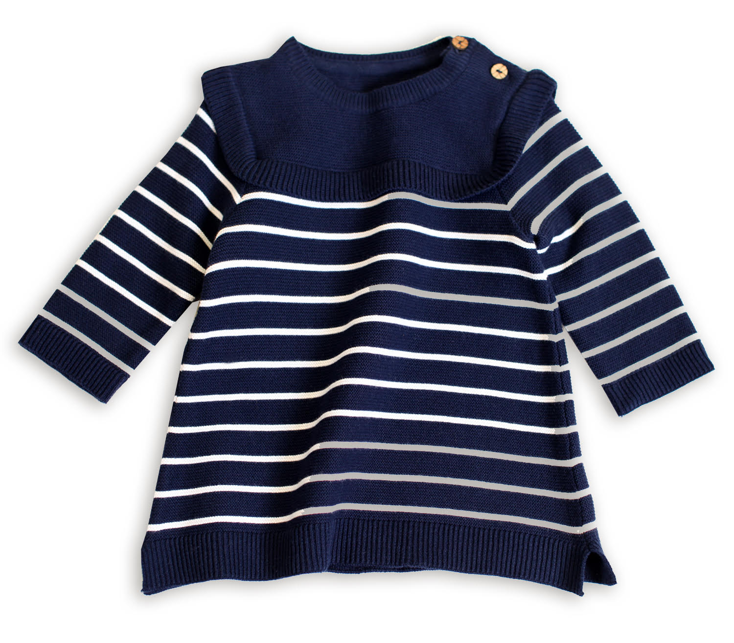 Marseille Knit Stripe & Ruffle Dress