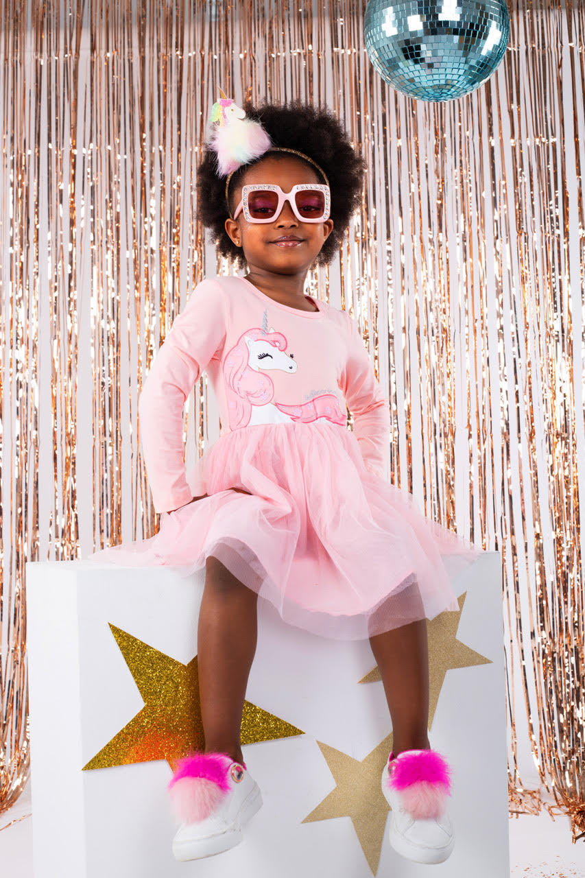 Unicorn Print Jersey Dress