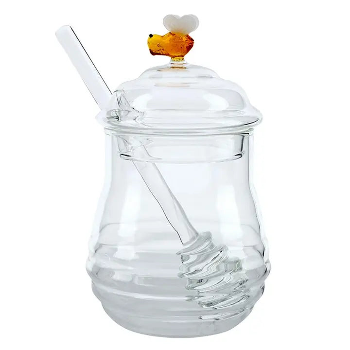 Glass Honey Jar and Dipper