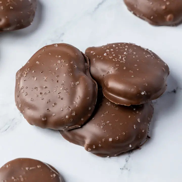 Caramel & Sea Salt Stuffed Dark Chocolate Pretzel Twist