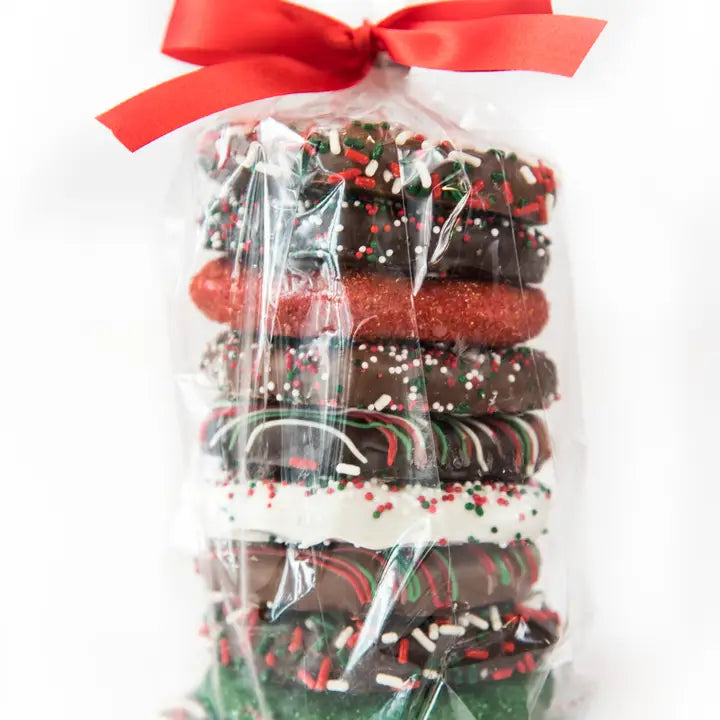 Christmas Chocolate Pretzel Twist Stack