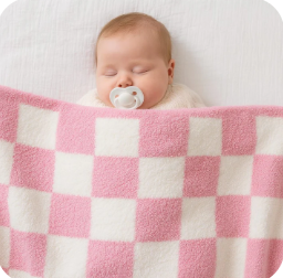 Luxe Checkered Baby Blanket