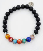 Bracelet, Chakra with Black Beads