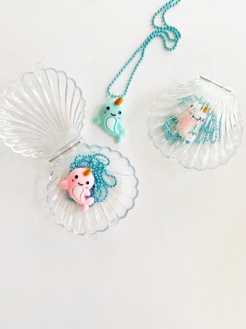 Narwhal Necklace in Sea Shell Trinket