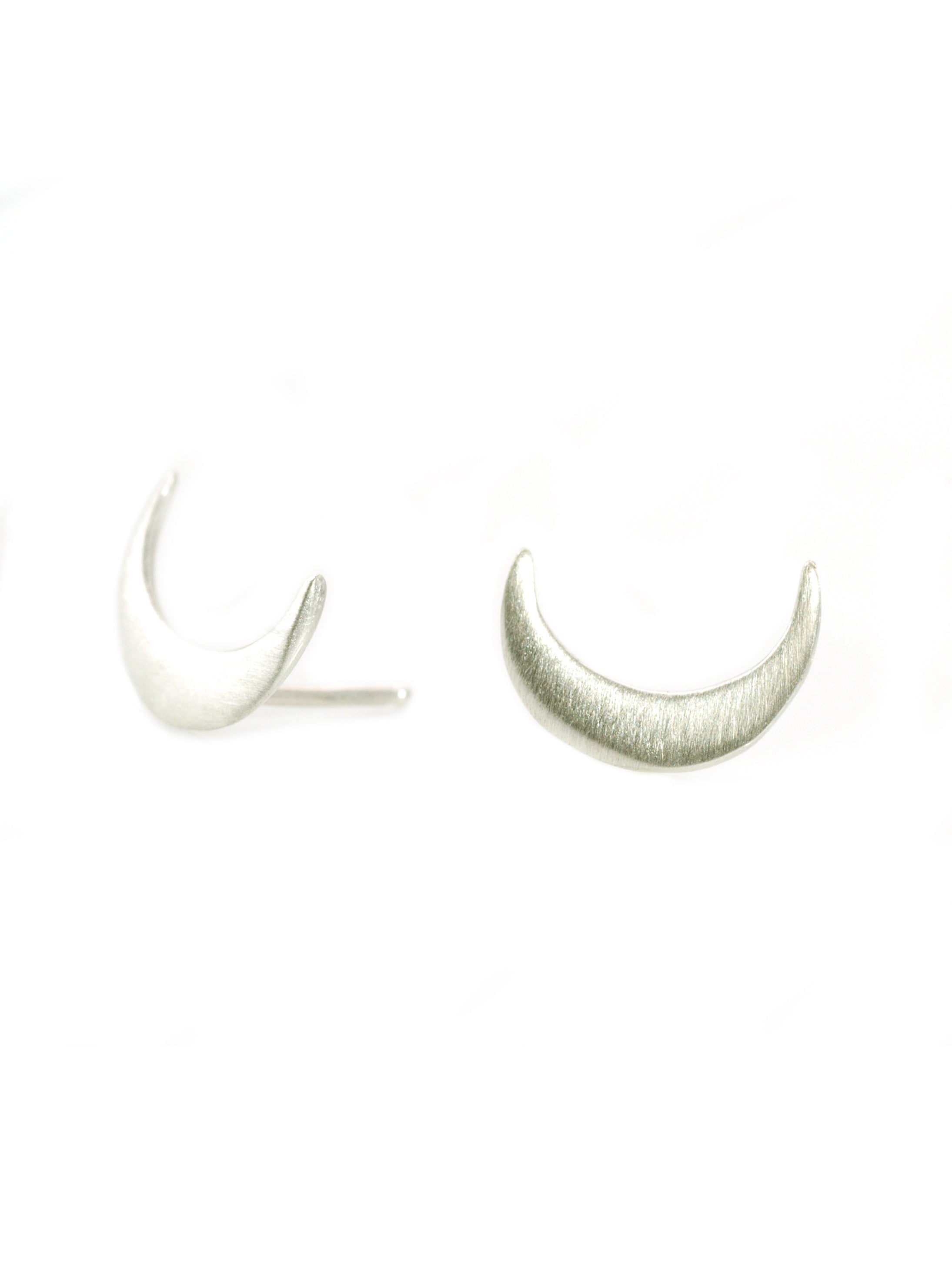Crescent Silver Earrings