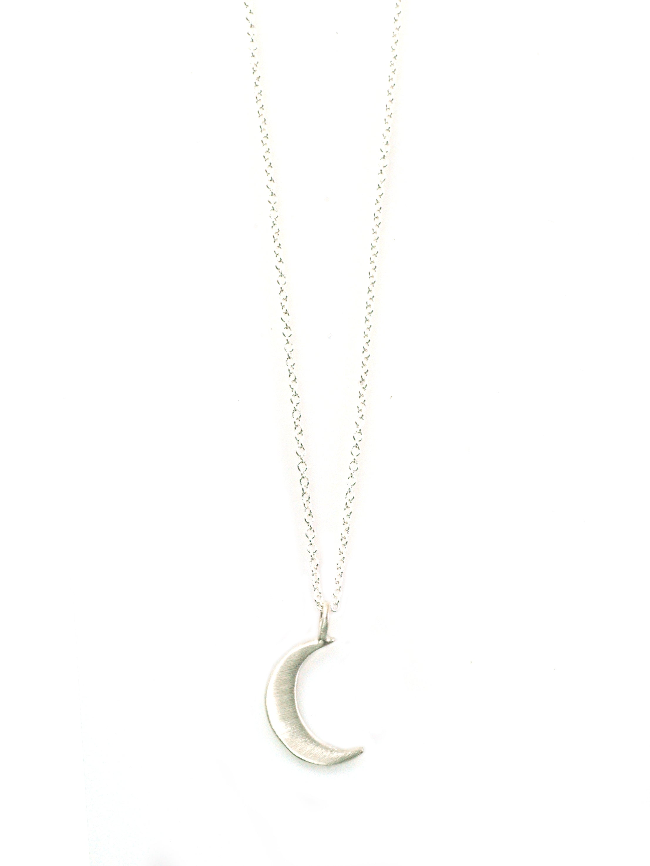Small Moon Silver Necklace