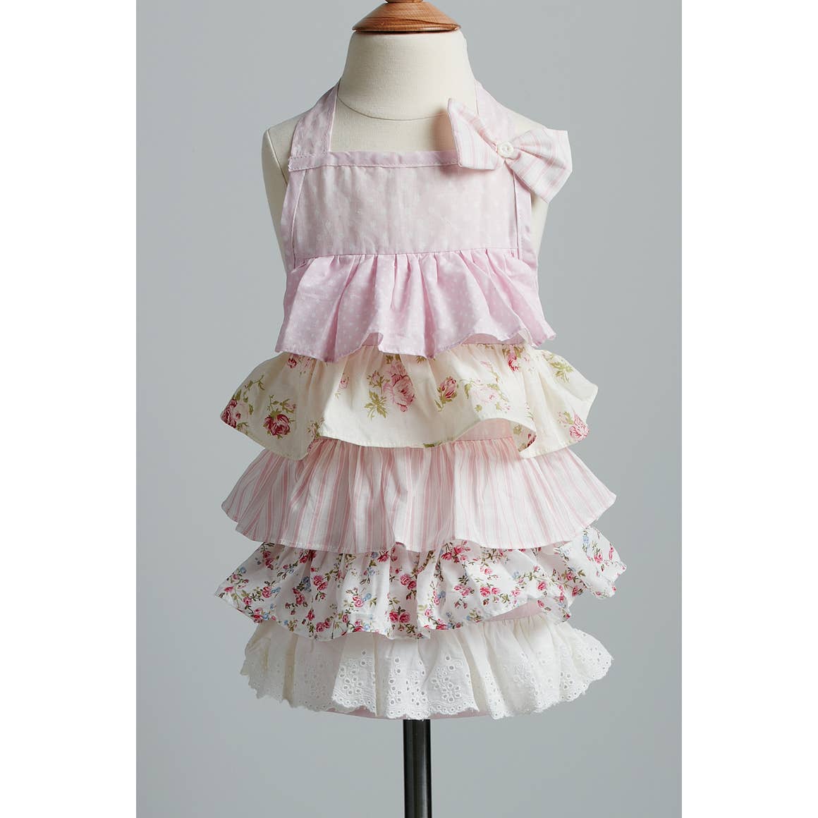 Children's Floral Pink and White Apron