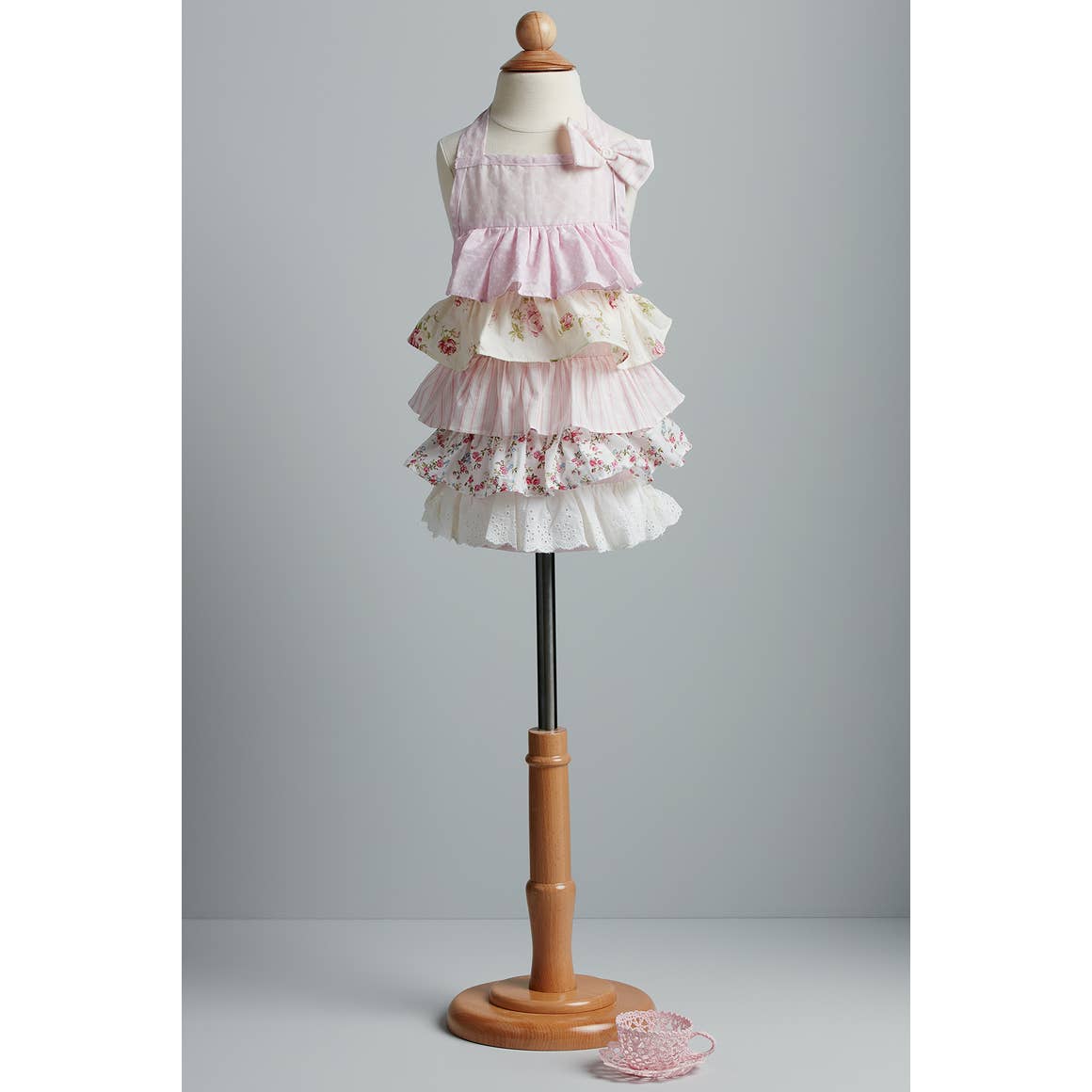 Children's Floral Pink and White Apron