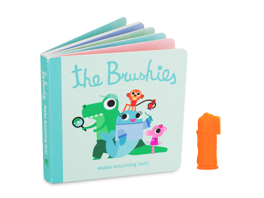 The Brushies: Finger Puppet Toothbrush + Story Book - Momo