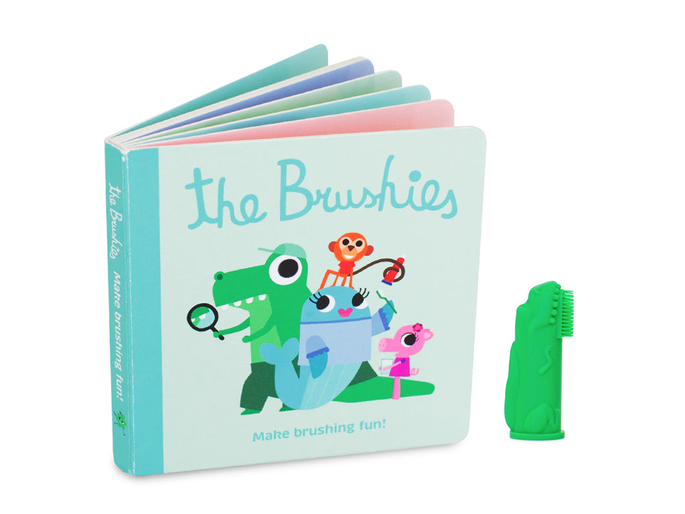 The Brushies: Finger Puppet Toothbrush + Story Book - Chomps