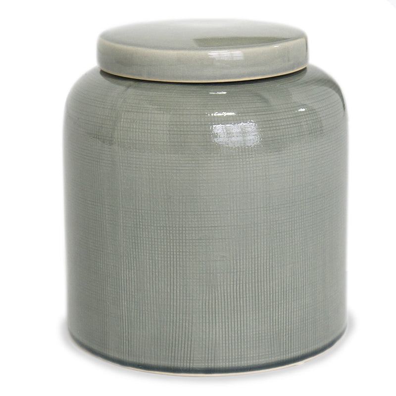 LC Ceramic Textured Jar w/Lid
