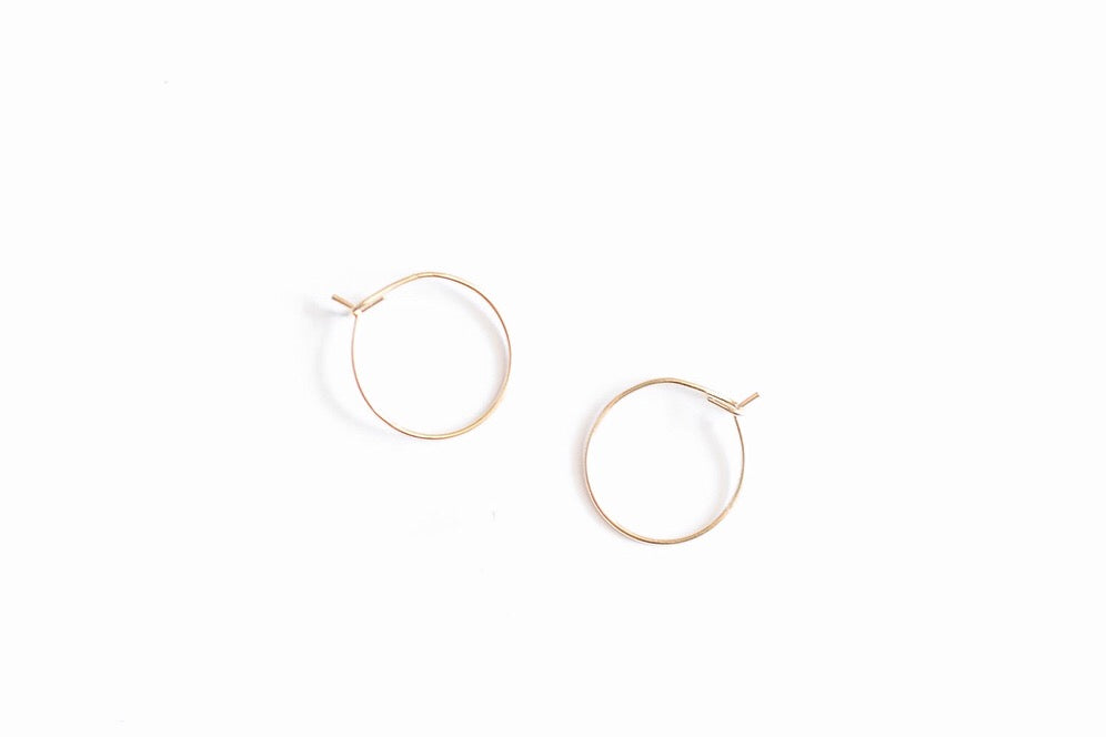 Minimal Gold Tone Hoop Earrings