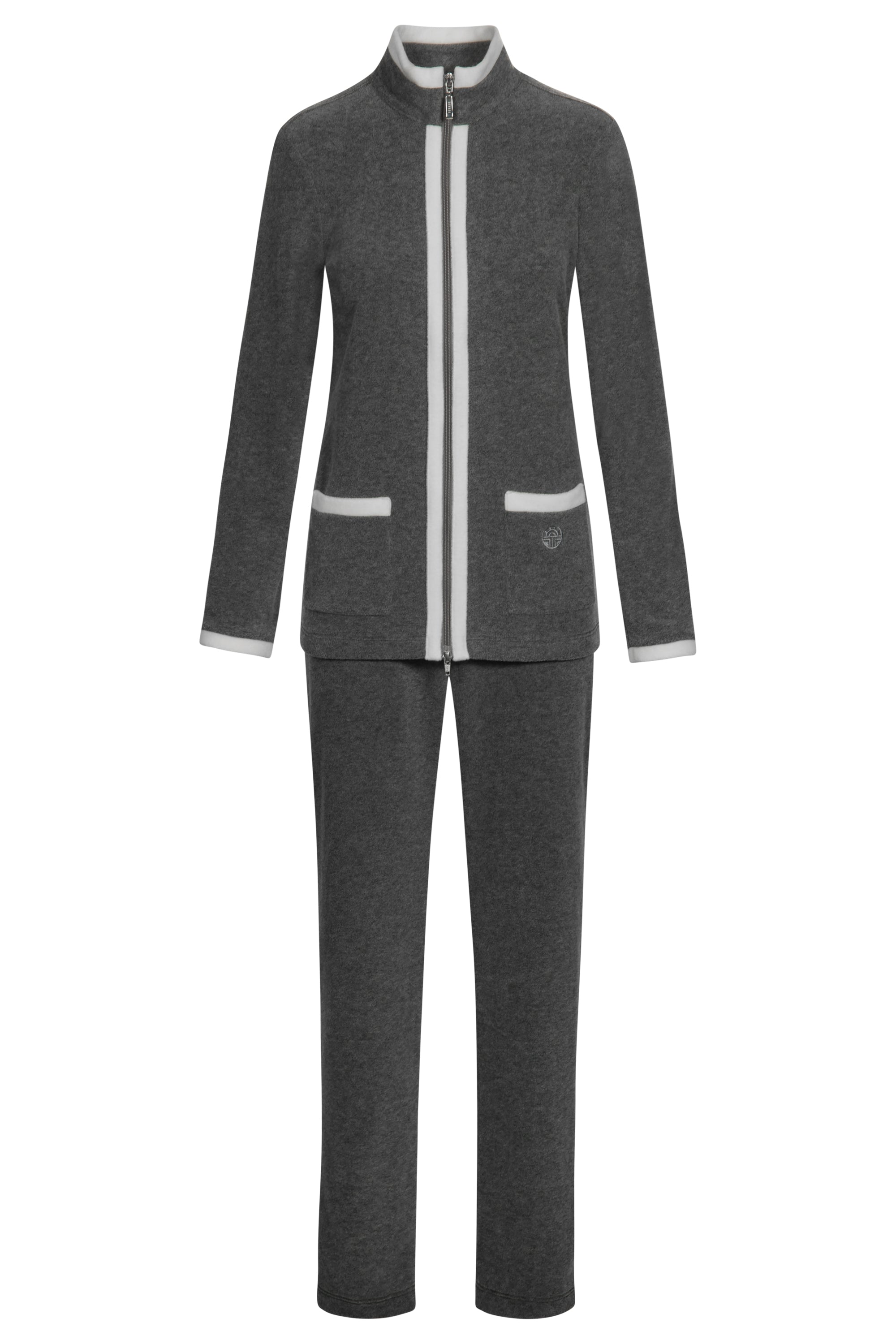 Fleece Lounge Suit with Contrast Piping