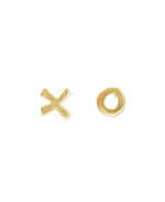 X & O Gold Stud Earrings