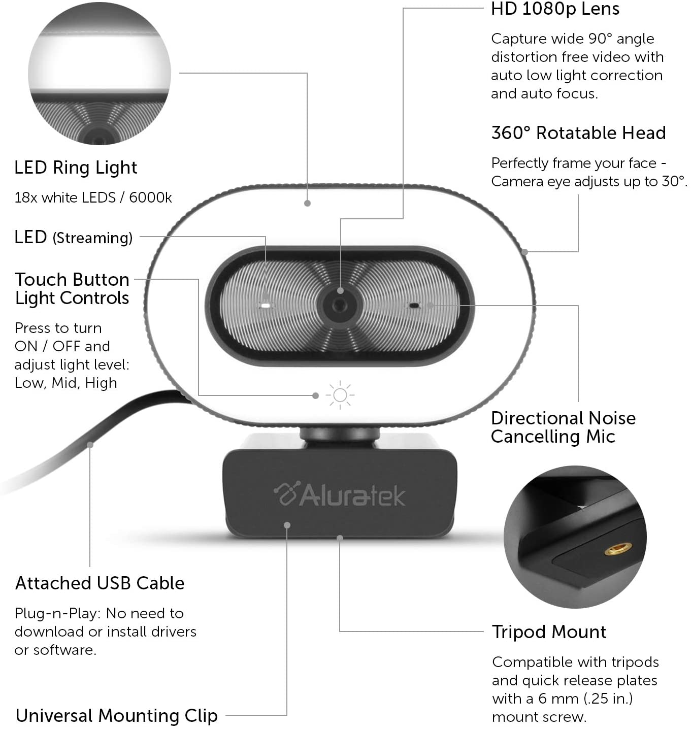 Aluratek Video Webcam