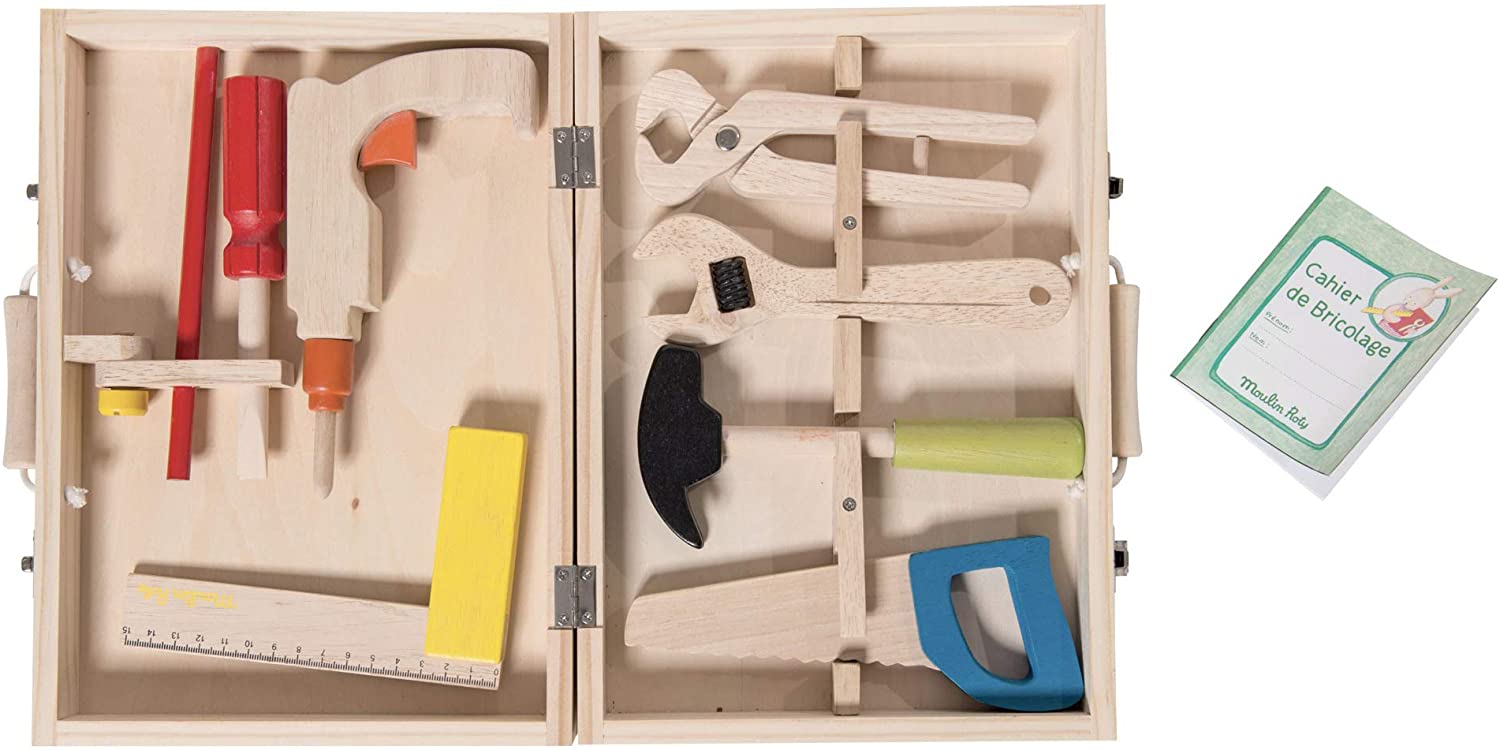"I Am Working" Wooden Tool Valise Set