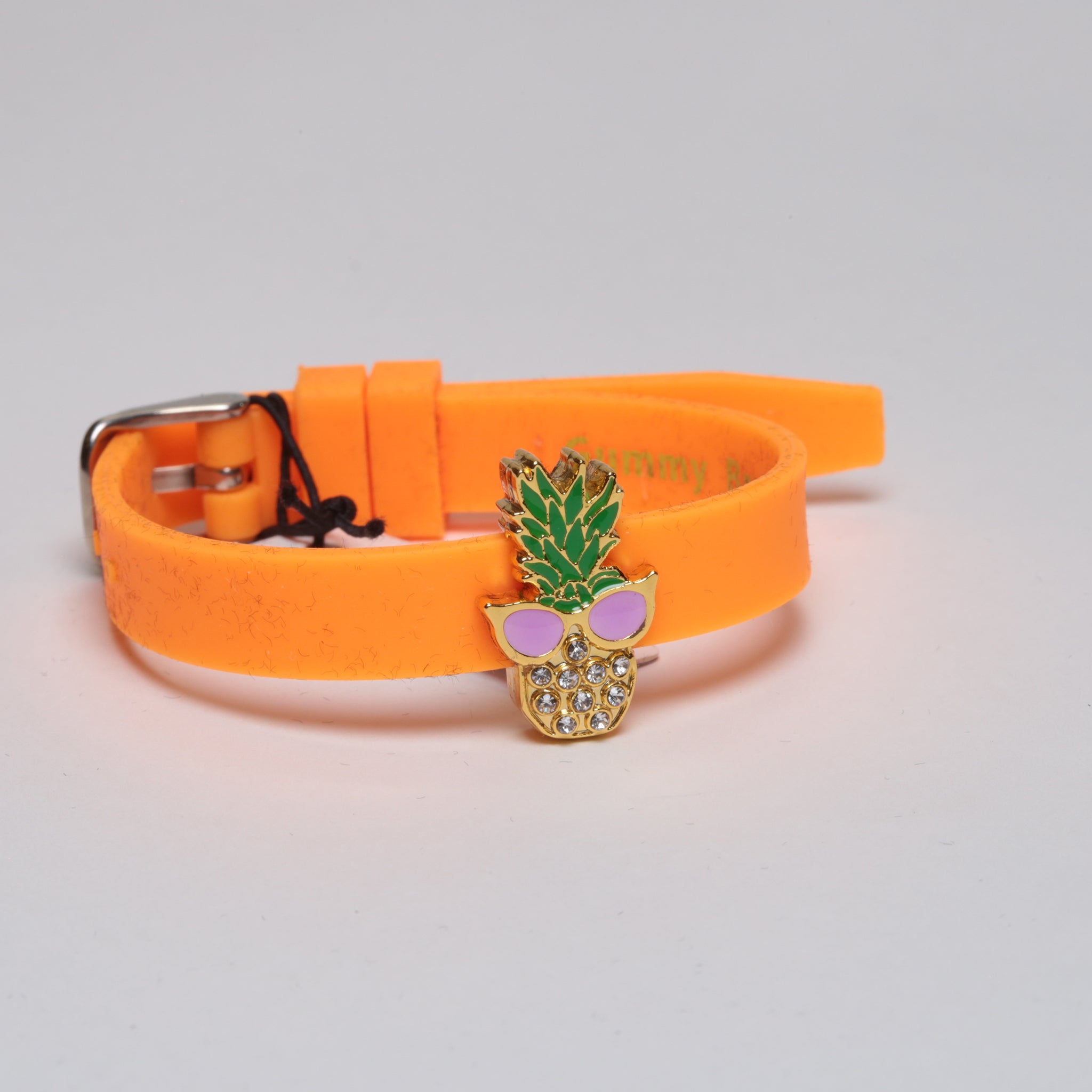 Embellished Pineapple with Sunglasses Charm Bracelet