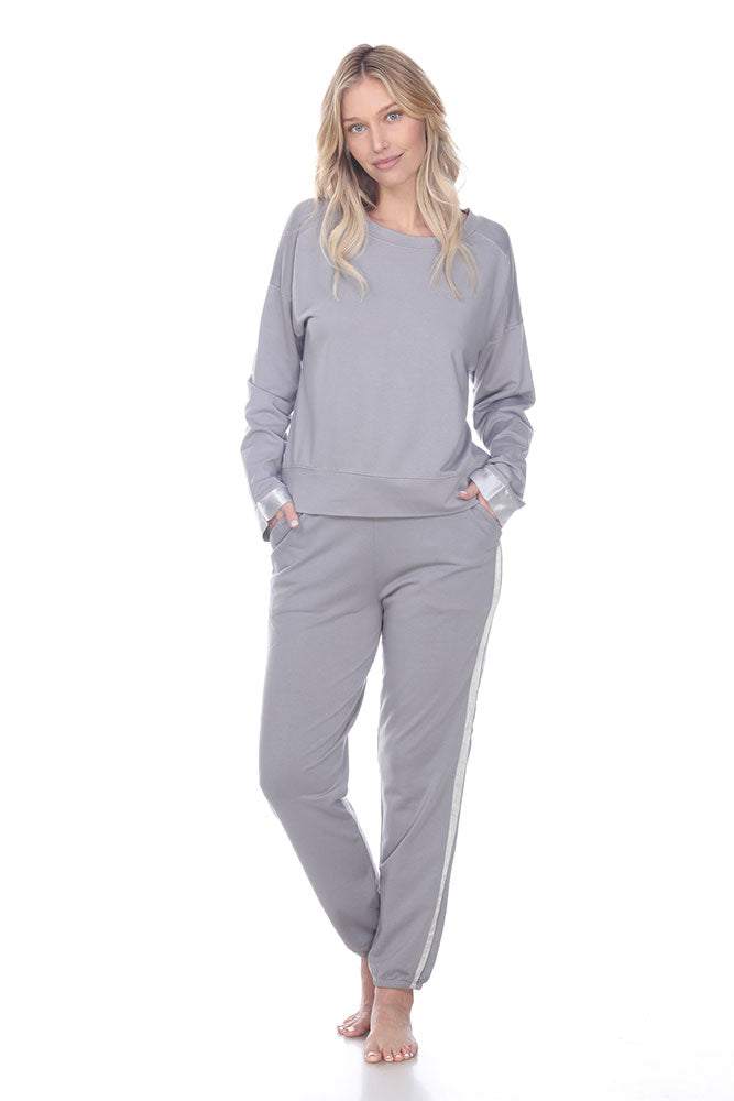 Blair French Terry Sweat Pant With Satin Trim