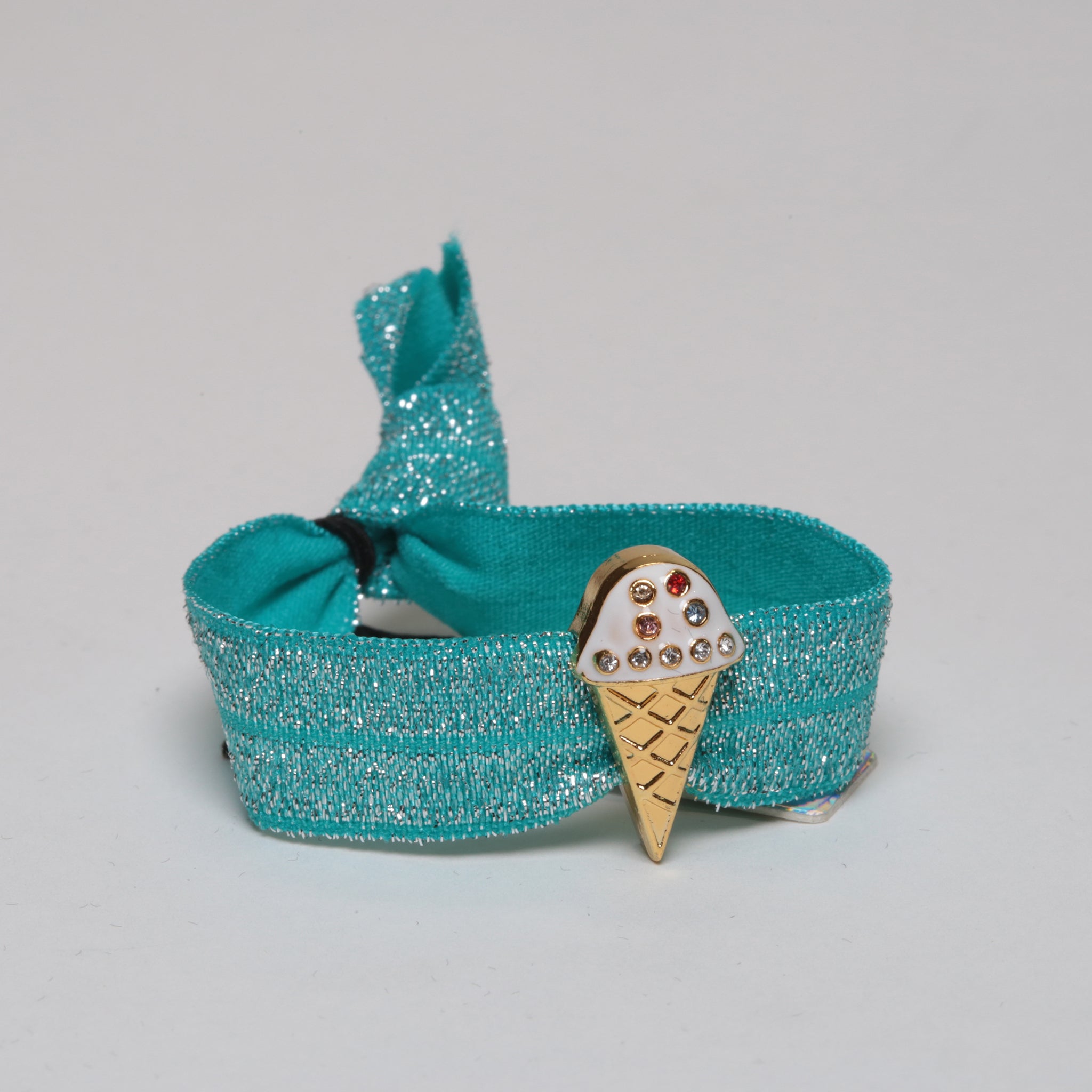 Embellished Ice Cream Cone Charm w Elastic