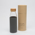 Glass Water Bottle with Bamboo Lid - Exhale