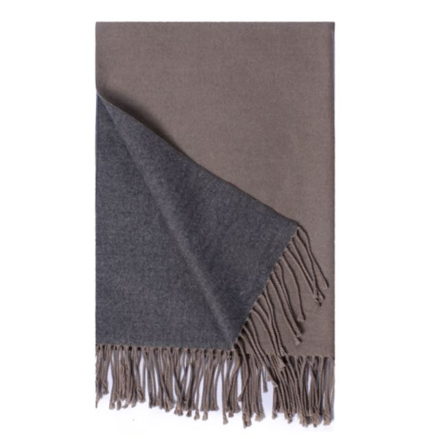 Honeybun Two-Tone Scarf with Fringe