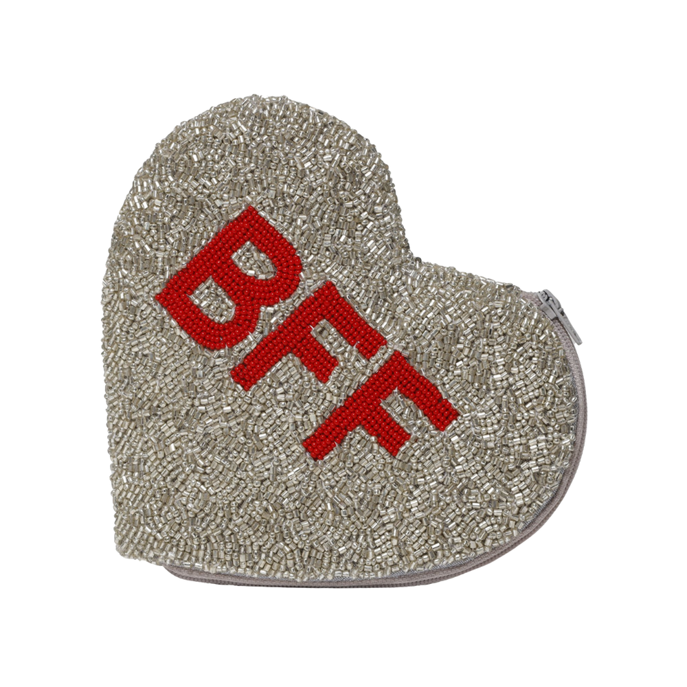 Beaded BFF Heart Purse