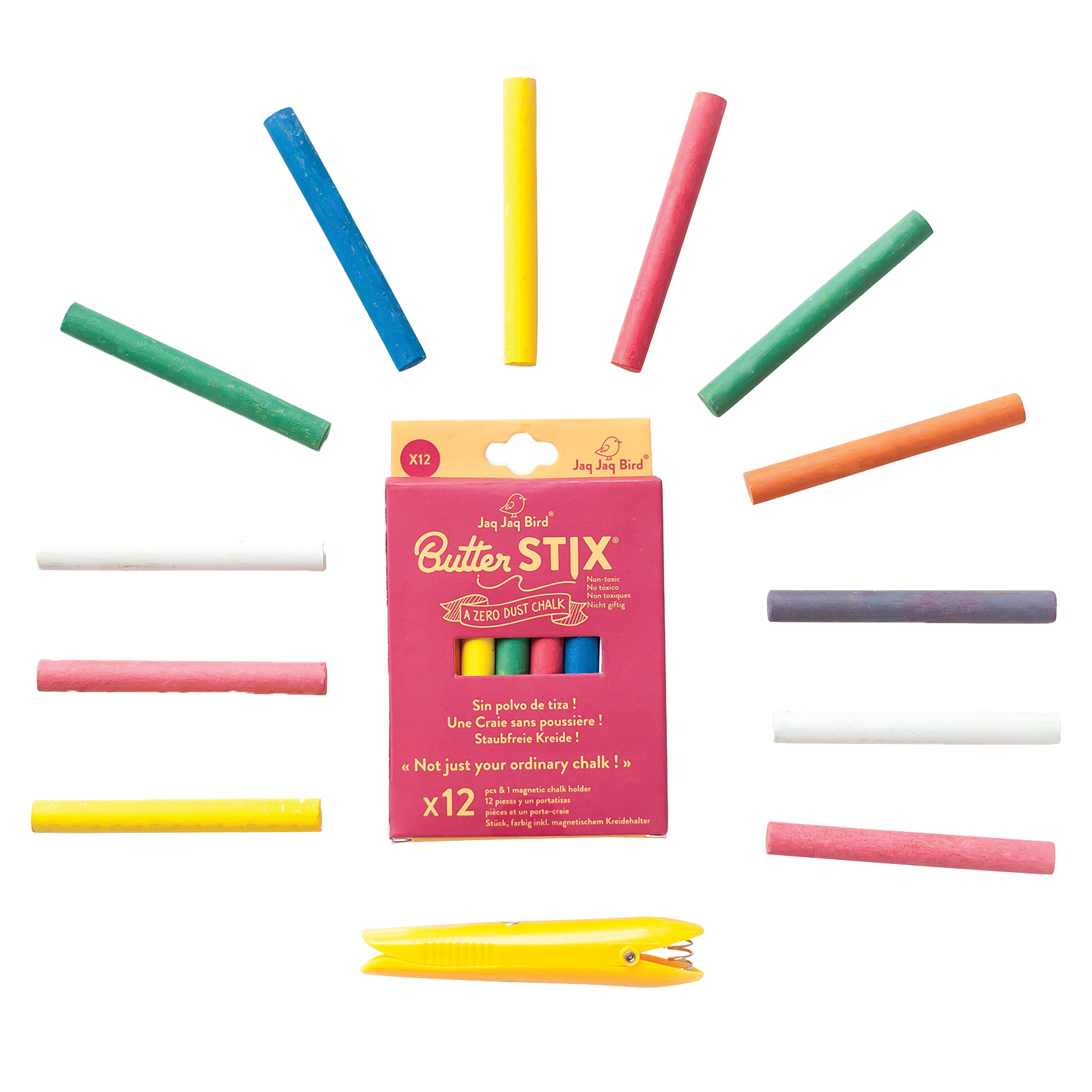 Butterstix - 12-Pack Multi Assorted Colors & Holder