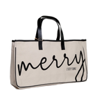 Canvas Tote - "Merry Everything"