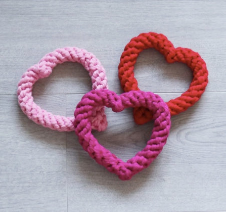 Braided Heart Rope Toy
