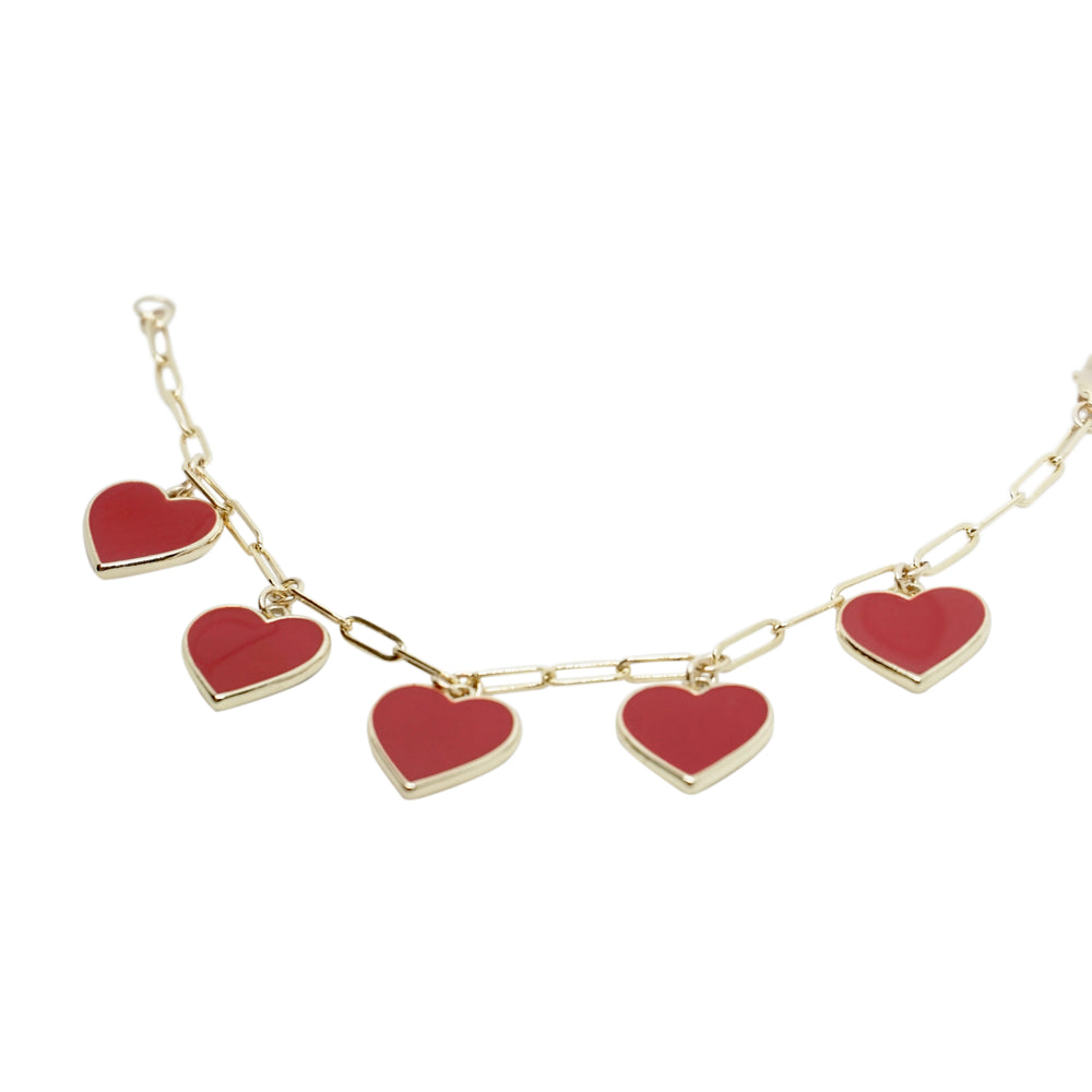 Heart Bracelet with 5 charms