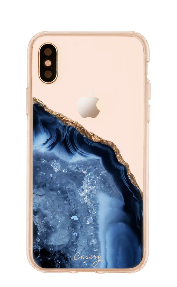 Dark Blue Agate iPhone Case