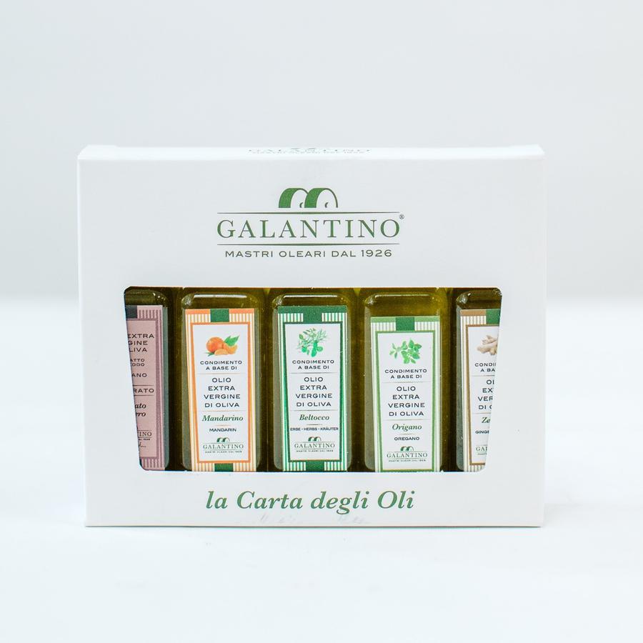 Pocket Gift Pack of Flavored Extra Virgin Olive Oils - 5 Flavors.