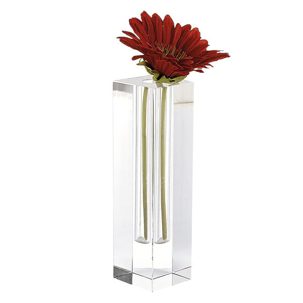 Donovan Handcrafted Square 7.25″ Optical Crystal Bud Vase