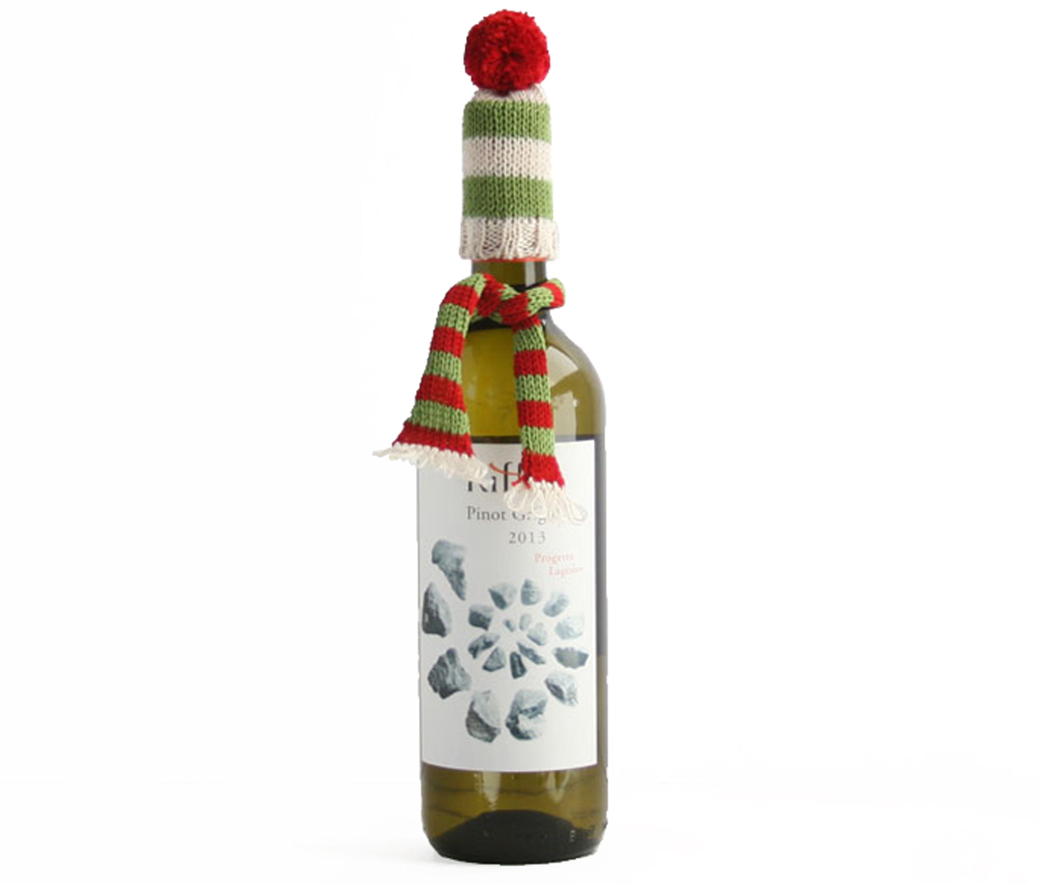 Mini Knit Hat and Scarf Wine Bottle Topper