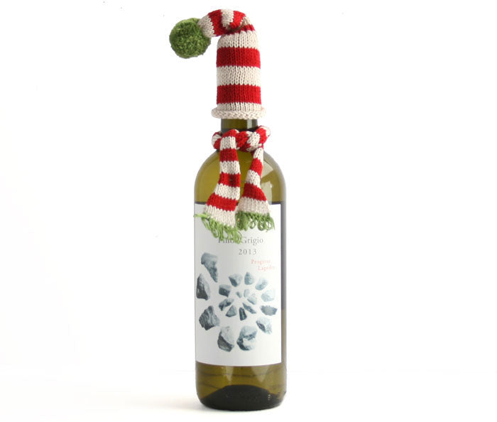 Mini Knit Hat and Scarf Wine Bottle Topper