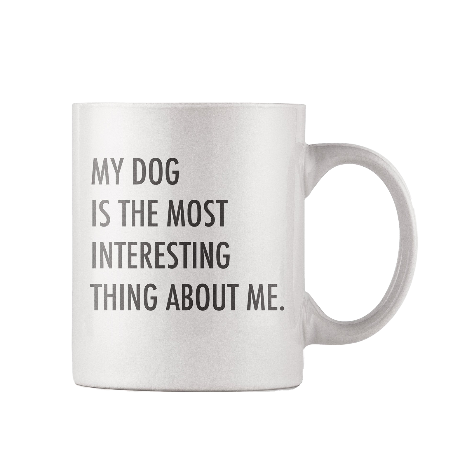 "My Dog is the Most Interesting Thing About Me" Mug