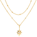 North Star Layered Necklace : Gold