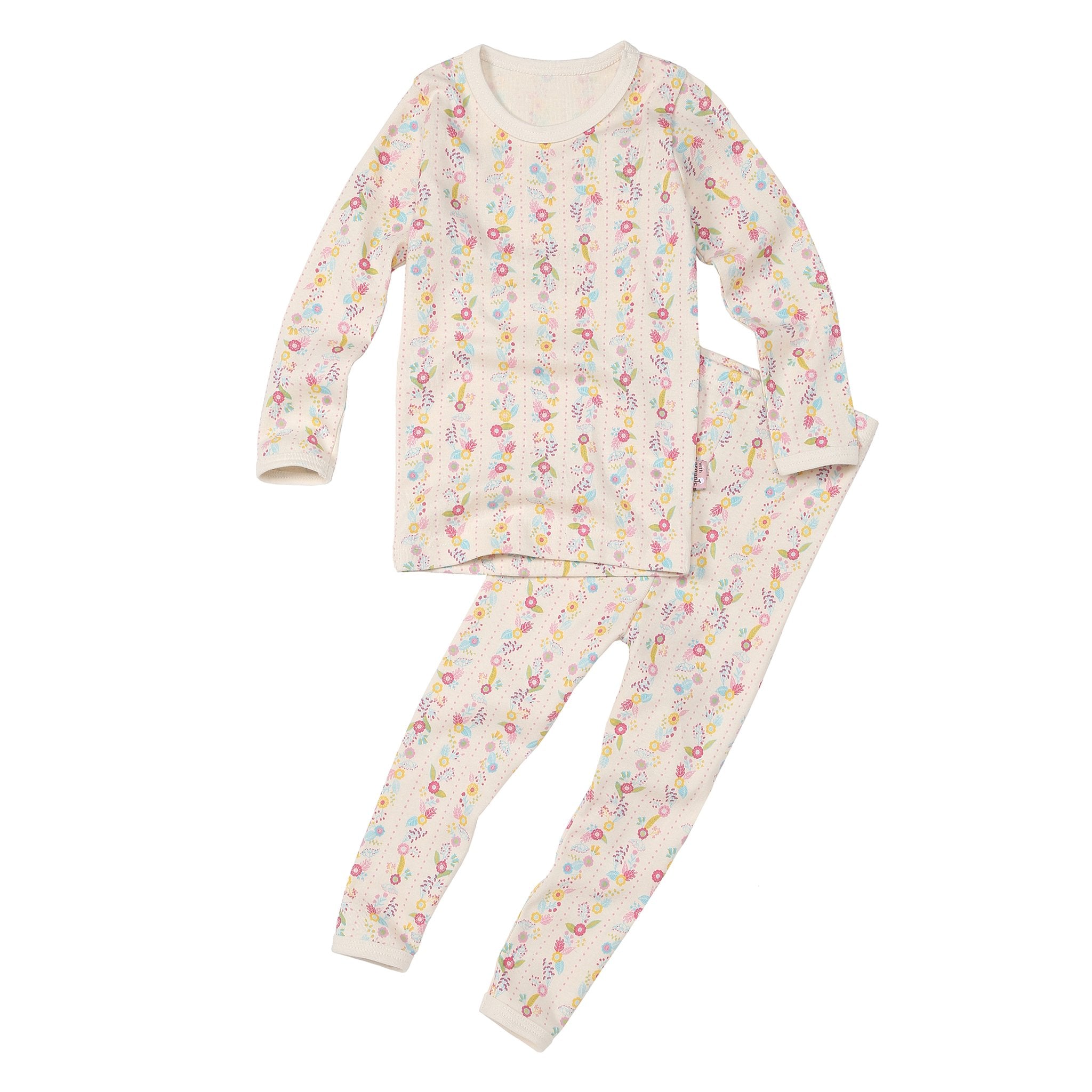 Kids Pajama and Matching Doll Set - Pink Flower
