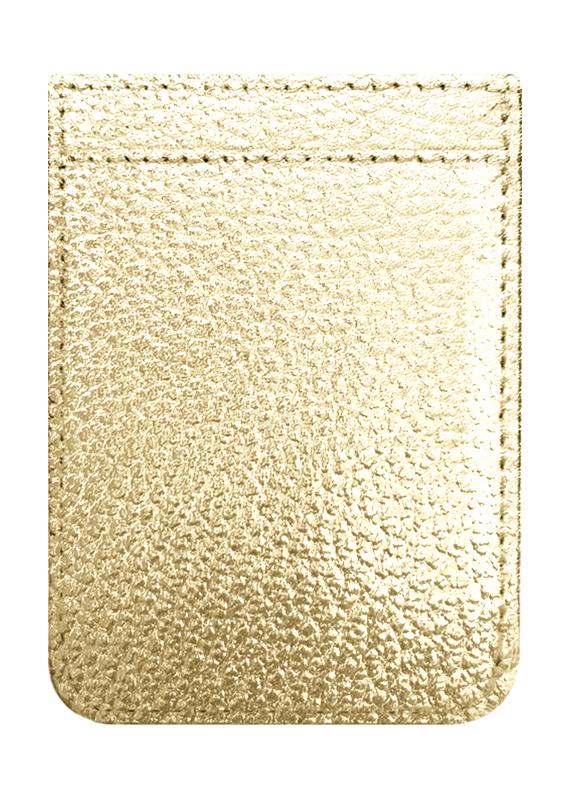 Gold Leather Phone Pocket