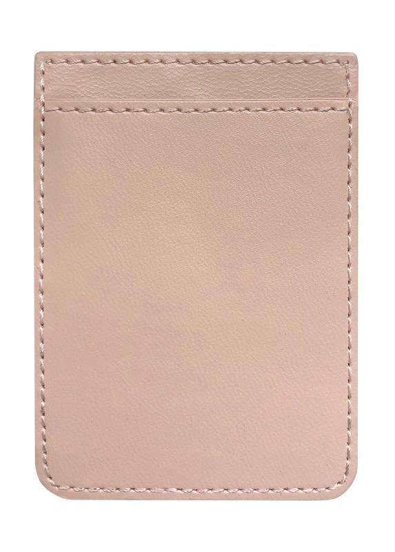 Nude Faux Leather Phone Pocket